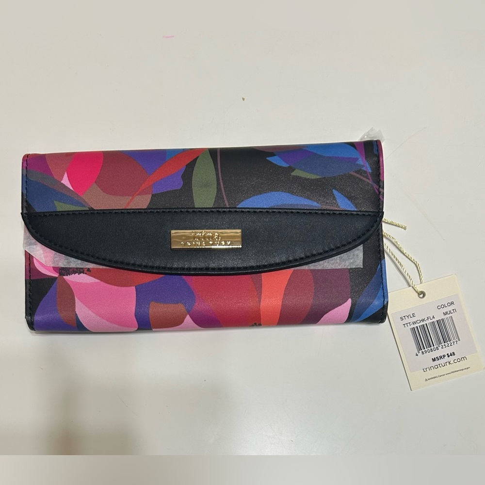 NWT Trina Turk Pink Floral Wallet